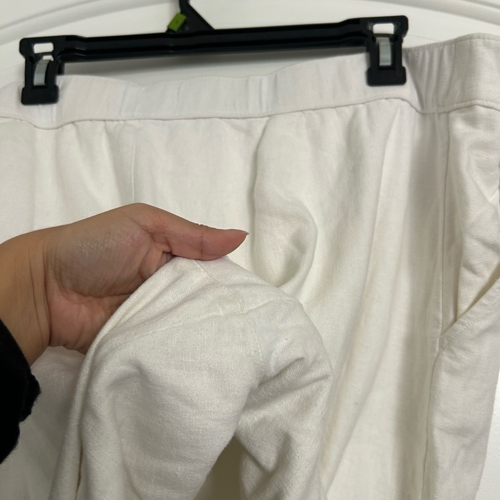 Abercrombie & Fitch 100% linen blend white Linen Trousers pants size XL NWT - Picture 9 of 13